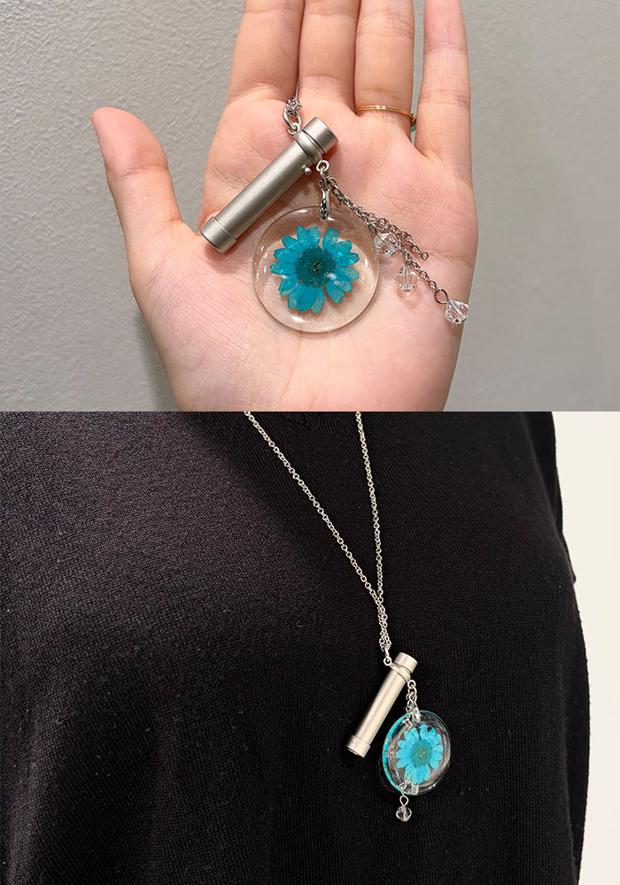 残り1個 作家万華鏡ペンダント ケビン＆デボラヒーリー スパイラル